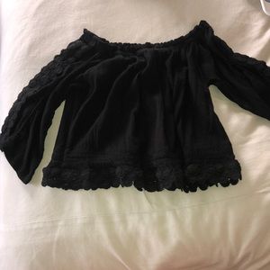 Topshop black off the shoulder top